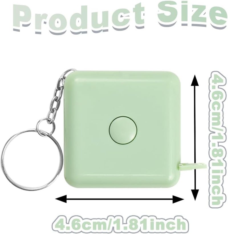 ELANE Tape Measure Package Includes 9 Cartoon Cute Mini Tape Measures for Body, Sewing, Cutting, Weight Loss Measurement (Square-3 Colors(Empty)) - Image 2